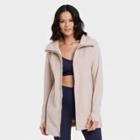 Women's Sherpa Faux Fur Full Zip Long Jacket - All In Motion Rose