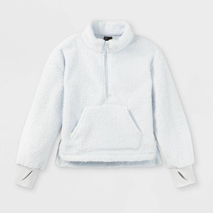 Girls' Sherpa Fleece 1/4 Zip Pullover Sweatshirt - All In Motion