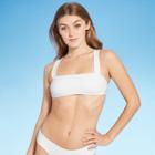 Juniors' Square Neck Bralette Bikini Top - Xhilaration White