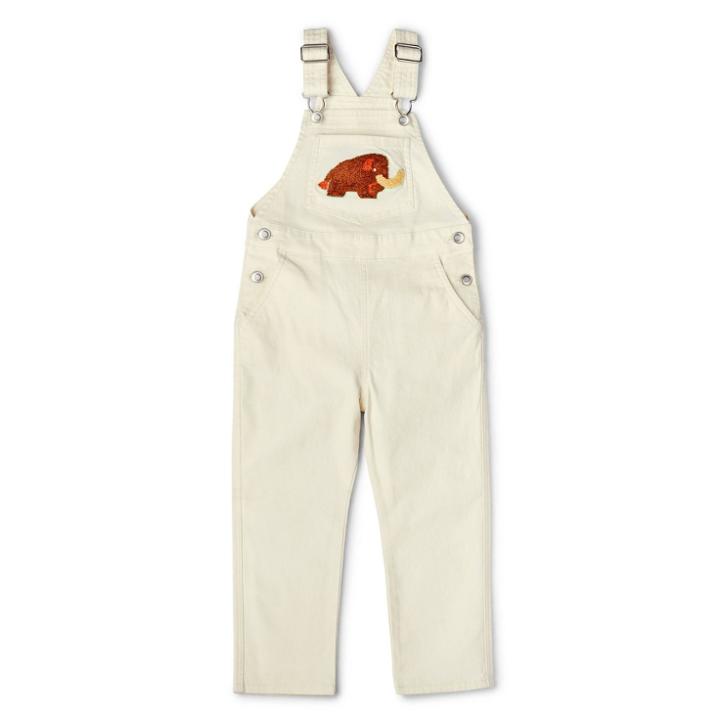 Toddler Woolly Mammoth Embroidered Overalls - Christian Robinson X Target Cream