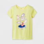 Petitegirls' Adaptive Short Sleeve Cat Graphic T-shirt - Cat & Jack Yellow L, Girl's,