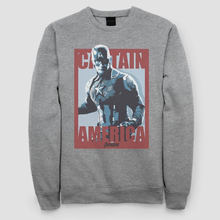 Women's Captain Marvel Fleece Sweatshirt (juniors') - Athletic Heather