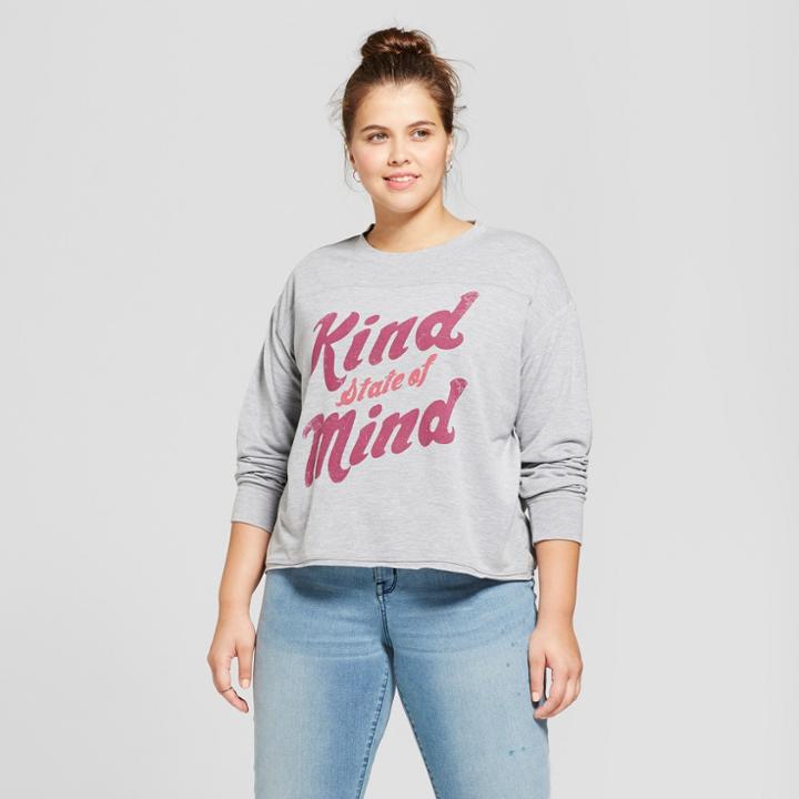Women's Plus Size Kind State Of Mind Graphic Pullover Sweatshirt - Fifth Sun
