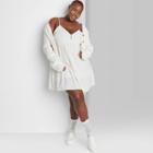 Women's Plus Size Floral Print Sleeveless Button Dress - Wild Fable White 1x, Women's,
