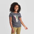 Petitegirls' Short Sleeve Hello Flip Sequin T-shirt - Cat & Jack Charcoal Xs, Girl's,