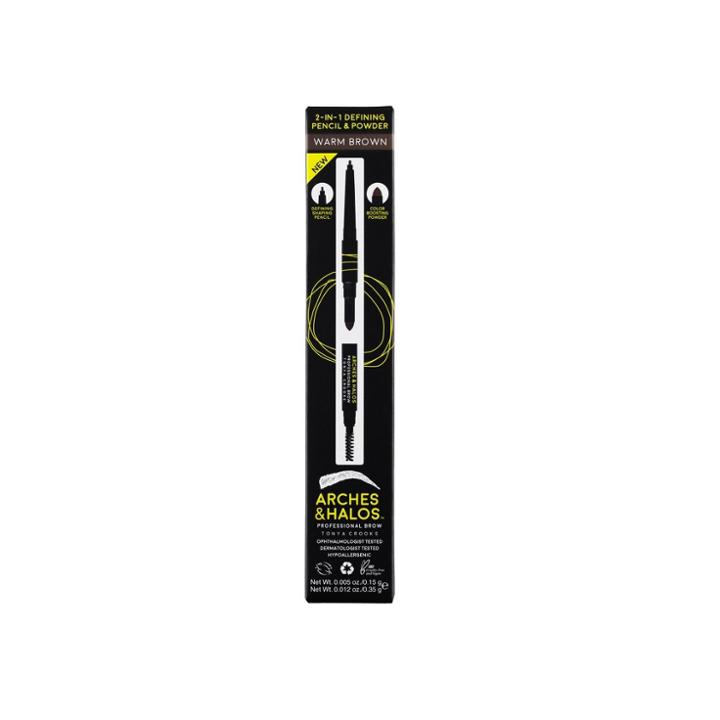 Arches & Halos 2-in-1 Defining Eyebrow Pencil & Powder - Warm Brown