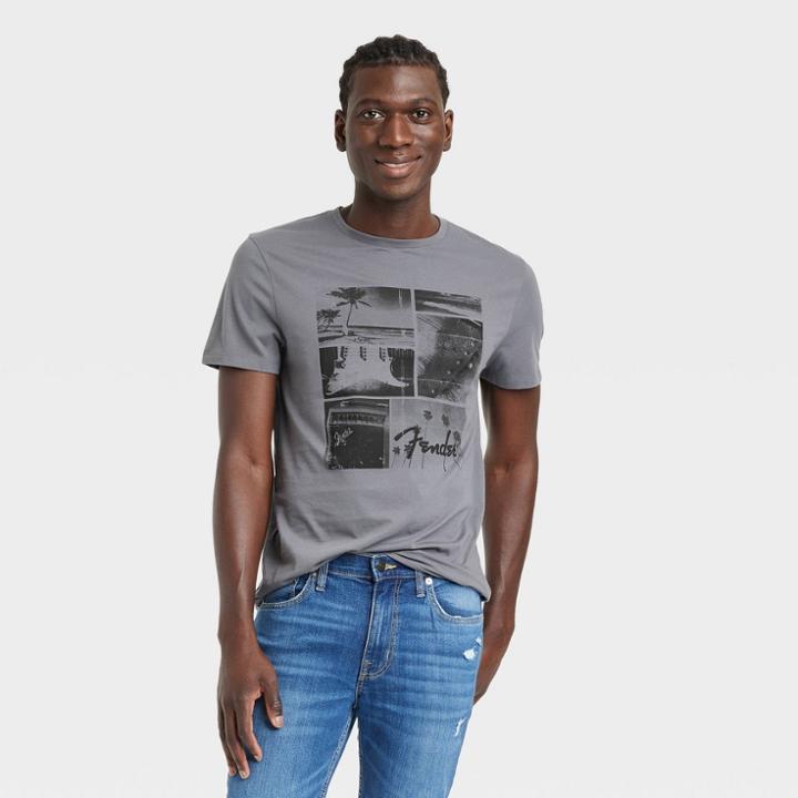 Men's Short Sleeve Graphic T-shirt - Goodfellow & Co Gray