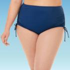 Women's Plus Slimming Control Side-tie Bikini Swim Bottom - Beach Betty By Miracle Brands Navy 1x, Women's, Size: