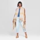 Women's Plus Size Fringe Striped Vest - Universal Thread Gold One Size Plus, Size: Osfm