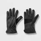 Men's Nylon Lined Leather Gloves - Goodfellow & Co Green
