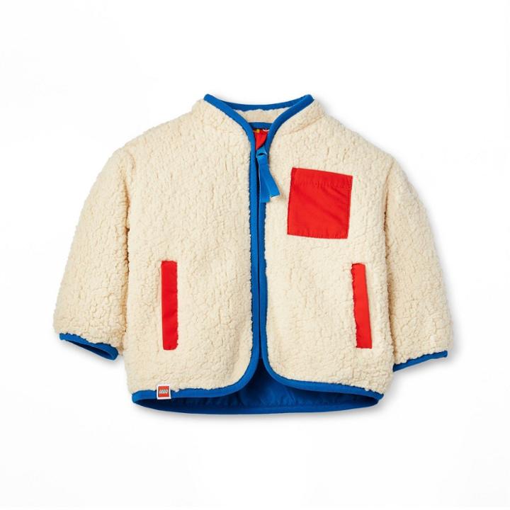 Baby Contrast Pocket Sherpa Jacket - Lego Collection X Target Cream Newborn, Ivory