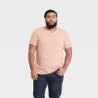 Men's Regular Fit Short Sleeve V-neck T-shirt - Goodfellow & Co Pink