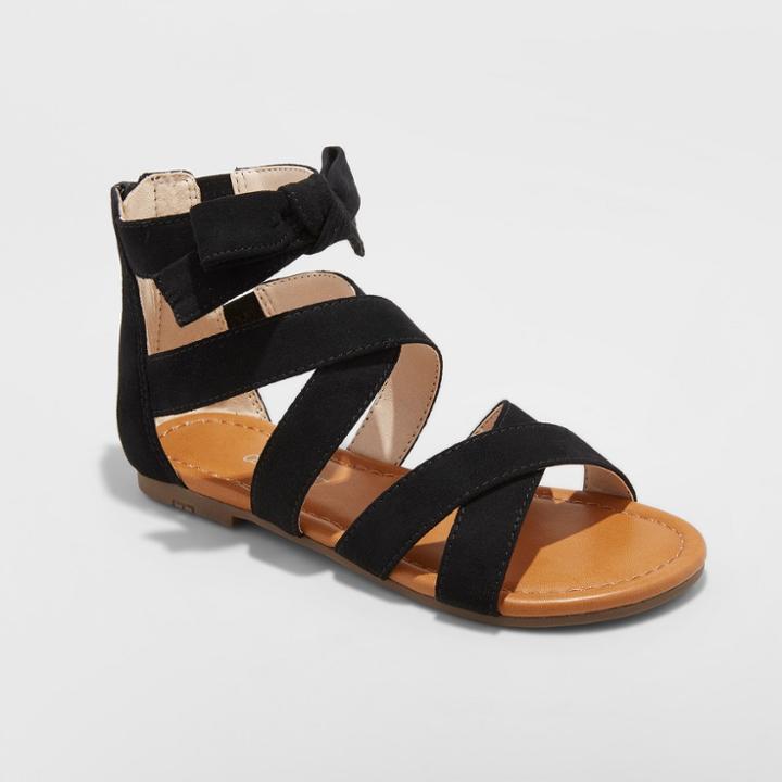 Girls' Haisley Gladiator Sandals - Cat & Jack Black