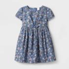 Oshkosh B'gosh Toddler Girls' Floral Short Sleeve Dress - Blue