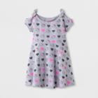 Toddler Girls' Hello Kitty Cold Shoulder A-line Dress - Gray