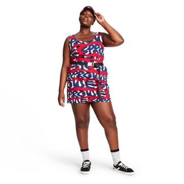 Women's Plus Size Graffiti Print Mid-rise Mini Skirt - Stephen Sprouse For Target Red/blue 18w, Women's, Red Blue