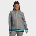 Houston White Adult Plus Size Zip-up Hooded Pullover Sweater - Heather Gray
