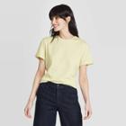 Women's Slim Fit Short Sleeve Cuff T-shirt - A New Day Light Green