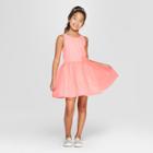 Plus Size Girls' Stripe Dressy Dress - Cat & Jack Coral