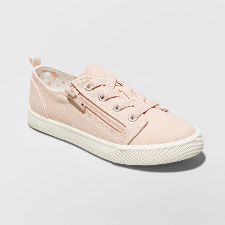 Girl' Lucian Adaptive Double Zip Sneakers - Cat & Jack Blush
