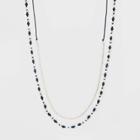 Brass Semi Blue Lapis Moonstone Necklace - Universal Thread Silver,