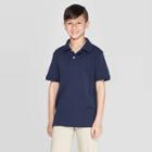 Petiteboys' Short Sleeve Interlock Uniform Polo Shirt - Cat & Jack Navy Xl, Boy's, Blue