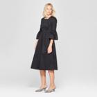 Women's 3/4 Lampshade Sleeve Maxi Dress - Who What Wear Black