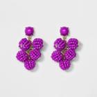 Sugarfix By Baublebar Beaded Ball Drop Earrings - Purple, Women's