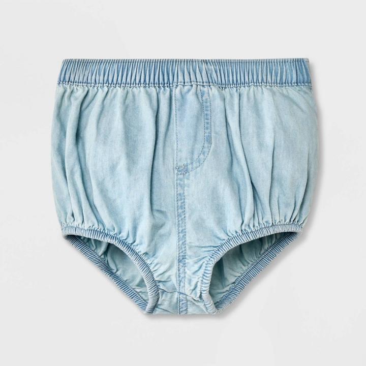 Baby Girls' Denim Shorts - Cat & Jack Light Wash Newborn, Blue