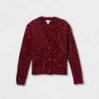 Girls' Short Button Cardigan - Cat & Jack Burgundy