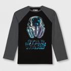 Boys' Star Wars Stormtrooper Raglan Long Sleeve Graphic T-shirt - Black