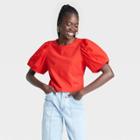 Women's Puff Short Sleeve T-shirt - A New Day Red
