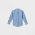 Plusboys' Checked Long Sleeve Button-down Shirt - Cat & Jack Blue