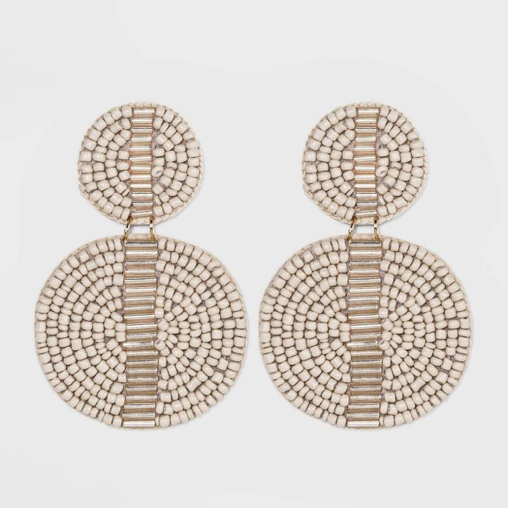 Seedbead Statement Earrings - A New Day Blush Pink, Women's