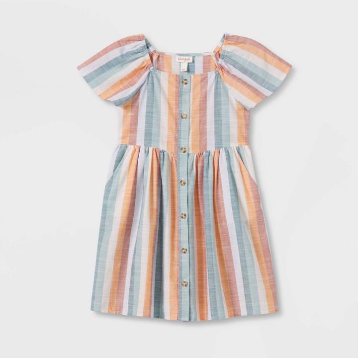 Girls' Short Sleeve Woven Dress - Cat & Jack Xs,