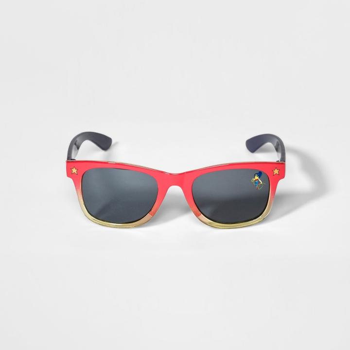 Dc Super Hero Girls Girls' Dc Comics Wonder Woman Sunglasses With Case - Red/blue