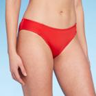 Women's Stitched Hipster Medium Coverage Bikini Bottom - Kona Sol Red S, Women's,