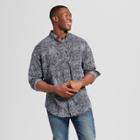 Men's Big & Tall Standard Fit Northrop Long Sleeve Button-down Shirt - Goodfellow & Co Stargaze Navy