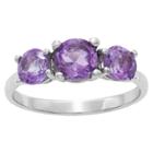 Target 1.76 Ct. T.w. 3 Stone Amethyst Ring In Sterling Silver -