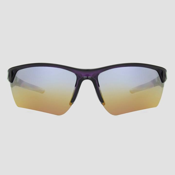 All In Motion Men's Blade Sport Sunglasses With Gradient Mirrored Lenses - All In
