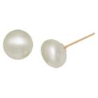 Tiara 14k Yellow Gold 5mm Freshwater Pearl Stud Earrings, Women's