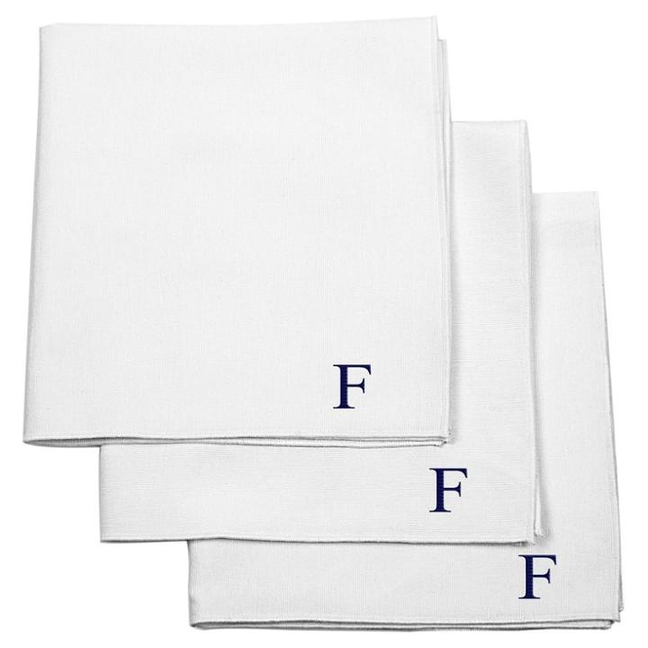 Cathy's Concepts Monogram Groomsmen Gift Handkerchief Set - F,