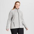 Women's Striped Plus-size Track Jacket - C9 Champion Black/white 1x, Black/white