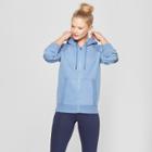 Women's Authentic Fleece Sweatshirt Full Zip-up - C9 Champion Blue Jazz