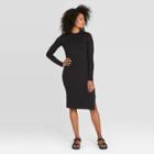Women's Long Sleeve Knit Dress - Prologue Black