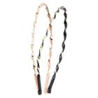 La-ta-da Faux Leather & Gold Twist Headbands - 2ct, Girl's, Pink