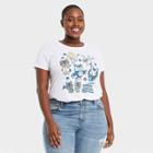 Women's Animal Crossing Plus Size Short Sleeve Graphic T-shirt - White