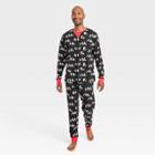Men's Tall Holiday Penguins Print Matching Family Pajama Set - Wondershop Black