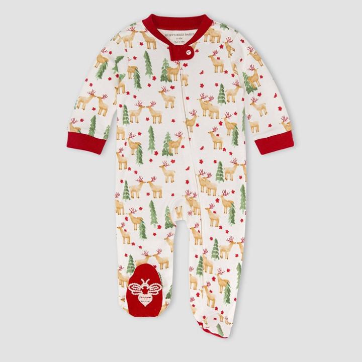 Burt's Bees Baby Baby Reindeer Way Sleep N' Play - Dark Green Newborn