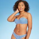 Women's Light Lift Bandeau Bikini Top - Shade & Shore Sapphire Blue & White